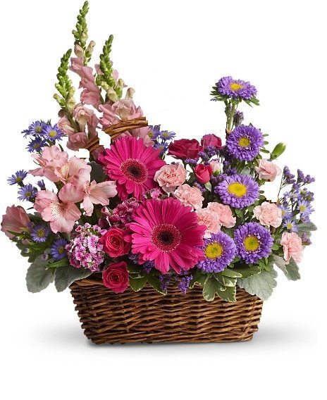 Kosze kwiatowe- Kosz Kwiatów Pełen Podziękowań