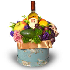 owocowy box z winem